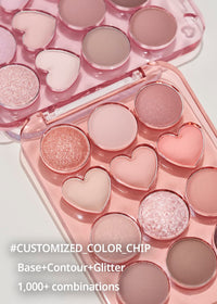 Thumbnail for COLORGRAM Pin Point Eyeshadow Palette 02 Pink+Mauve= | Ultra-Blendable Matte, Glitter, Shimmer Shades for Daily Makeup | K-Beauty Eye Palette with Easy-to-Use Calculator Design