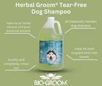 Thumbnail for Bio-Groom Herbal Groom Dog Shampoo - Tearless Puppy Shampoo, All-Natural, Dog Bathing Supplies, Cruelty-Free, Cat & Dog Grooming Supplies, Made in USA, Tear-Free Dog Products - 1 Gallon