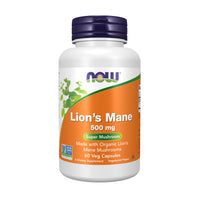 Thumbnail for NOW Foods Supplements, Lion's Mane 500 mg, Super Mushroom, Made with Organic Lion's Mane Mushrooms, 60 Veg Capsules