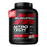 Thumbnail for Muscletech Whey Protein Powder (Cookies & Cream, 4 Pound) - Nitro-Tech Muscle Building Formula with Whey Protein Isolate & Peptides - 30g of Protein, 3g of Creatine & 6.8g of BCAA