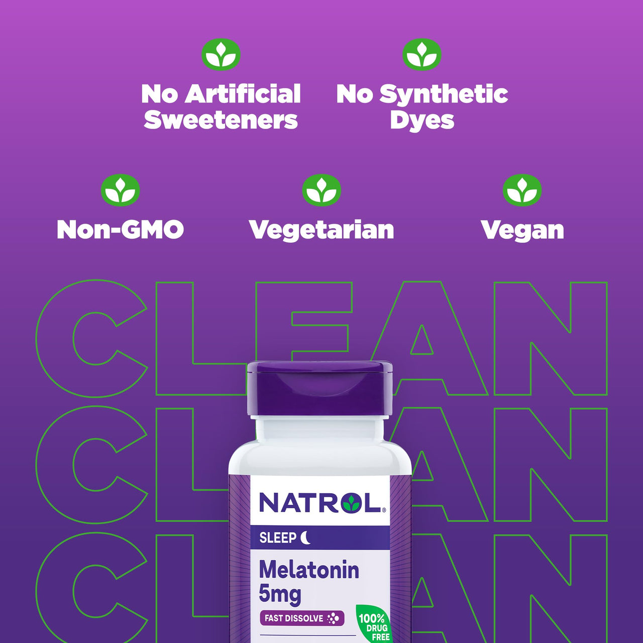 Natrol 5mg Fast Dissolve Tablets Melatonin Strawberry Flavor
