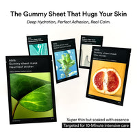 Thumbnail for Abib Gummy Sheet Mask Madecassoside Sticker 10 Sheets (Skin Barrier) I Korean Face Mask for Sensitive Skin, Soothing & Redness Relief, Daily Skincare Treatment, K-Beauty Sheet Mask