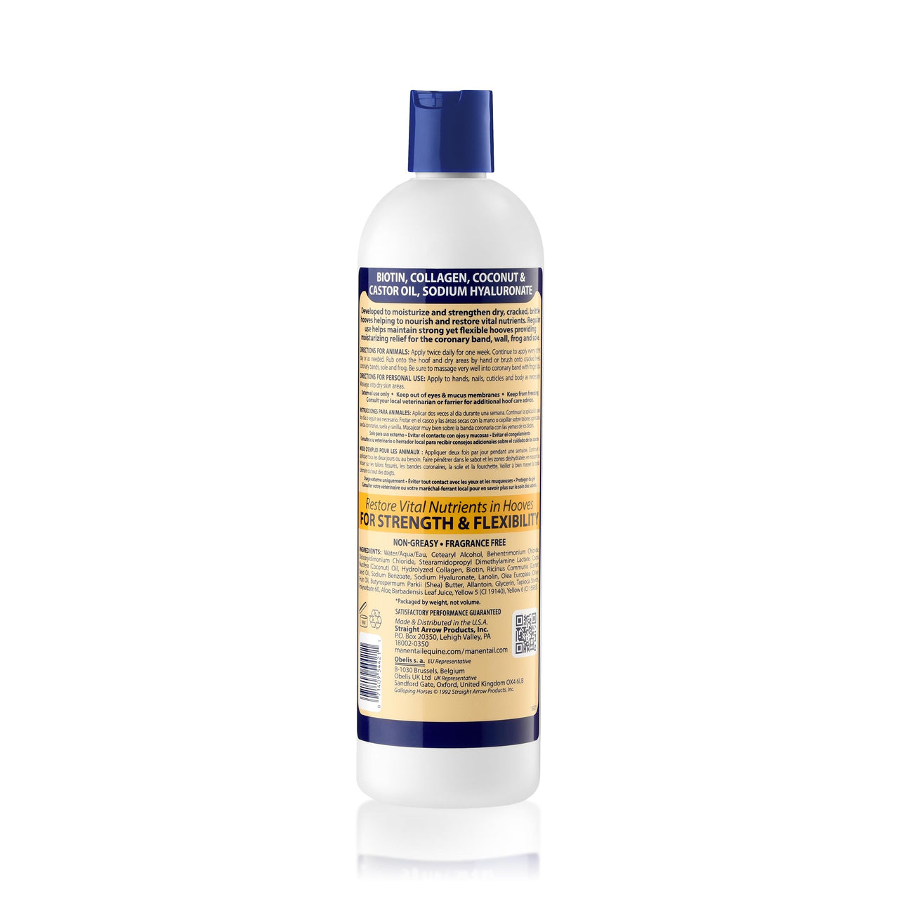 Mane 'n Tail Hoofmaker Hand & Nail Therapy (14.5 Oz) – Fragrance-Free, Biotin & Collagen-Enriched Moisturizing Cream for Strengthening Hooves & Promoting Healthy Growth