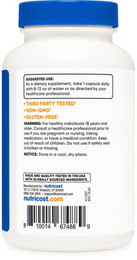 Thumbnail for Nutricost L-Glycine 1000mg, 120 Capsules, Vegetarian, Non-GMO and Gluten Free
