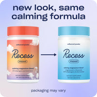 Thumbnail for Recess Mood Powder, Calming Magnesium L-Threonate Blend with Passion Flower, L-Theanine, Electrolytes, Magnesium Calm Support Powder Supplement - Unflavored 28 Serving Tub