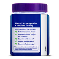 Thumbnail for Natrol Ashwagandha Complete Gummy, 3-in-1 Daily Stress Support, Supports Better Mood, Reduces Occasional Stress and Fatigue, 30 Gummies, Up to a 15 Day Supply
