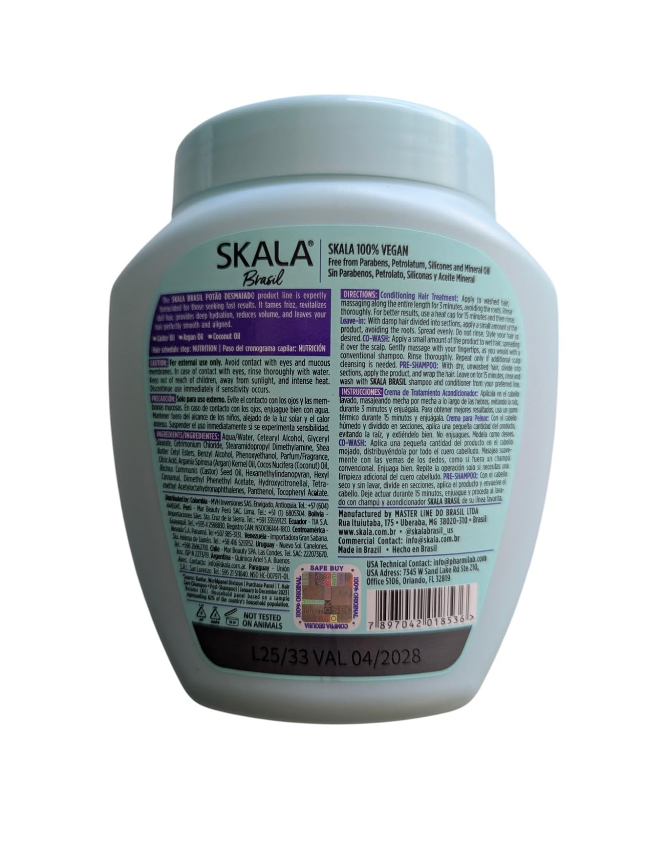 Skala Expert Potao Desmaiado Skala Expert Straight Hair Vegan Treatment Cream 1000g