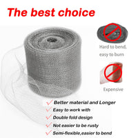 Thumbnail for Wire Mesh for Mice Control 5 in X 30Ft,Hole Fill Fabric, Weep Holes Covers, Upgraded Stainless Steel Wire Mesh Roll, Flexible Stretchy Mesh Fabric for Garden House and DIY, Rodent Barrier