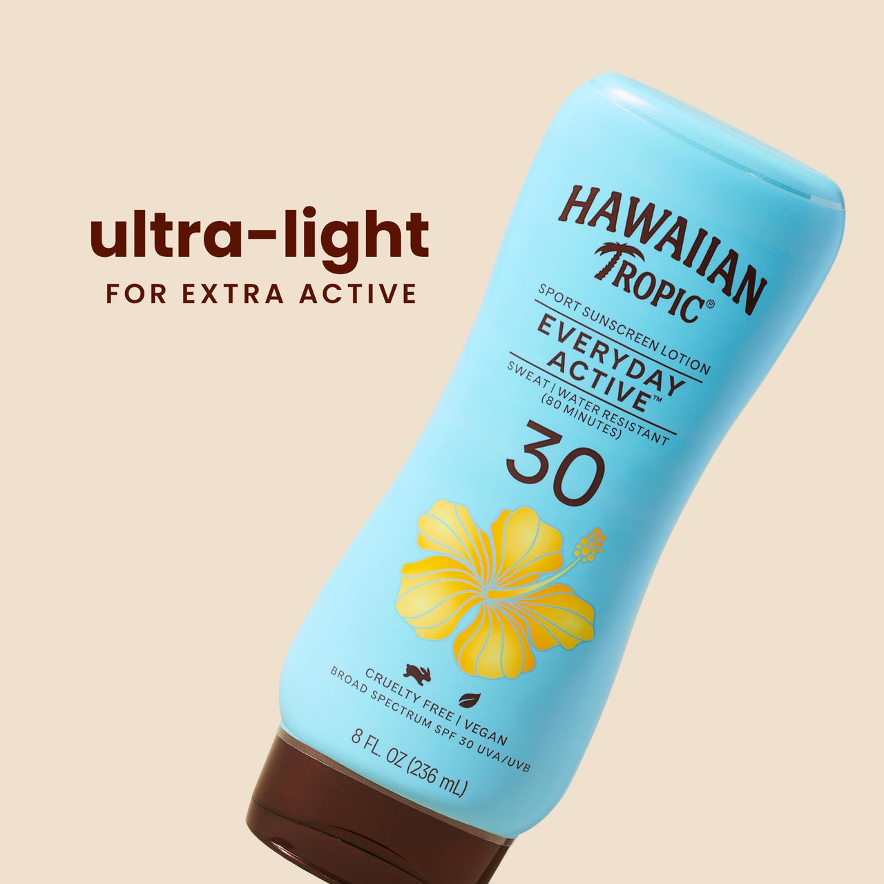 Hawaiian Tropic Everyday Active Lotion Sunscreen SPF 30, 8oz | Hawaiian Tropic Sunscreen Lotion SPF 30, Sunblock, Broad Spectrum, Oxybenzone-Free, Water Resistant, 8oz