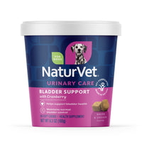 Thumbnail for NaturVet Bladder Support Plus Cranberry for Dogs, 60 ct Soft Chews, Made in The USA with Globally Source Ingredients