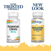 Thumbnail for Solaray Potassium Citrate, Healthy Electrolyte Balance, Nerve & Muscle Function Support, Vegan, 60 VegCaps