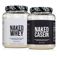 Thumbnail for NAKED Whey Protein Powder 2LB (Unflavored) + Casein Protein Powder 2LB (30 Servings) – GMO-Free, Gluten Free, Soy Free, Preservative Free