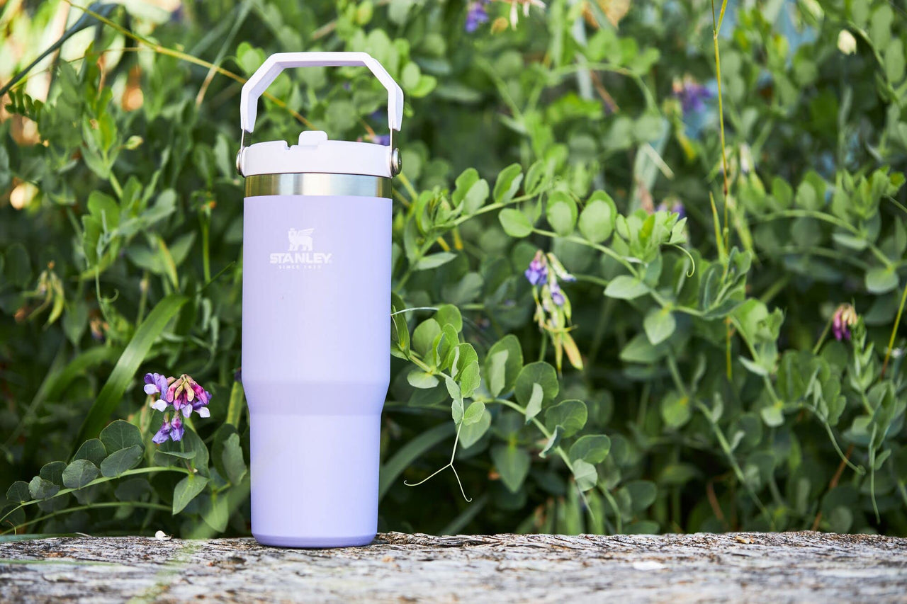 STANLEY IceFlow Stainless Steel Tumbler - Vacuum Insulated Water Bottle for Home, and Car Reusable Cup with Straw Leak Resistant Flip Cold for 12 Hours or Iced for 2 Days, Lavender, 30 OZ / 0.89 L