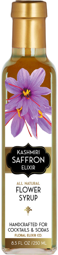 Thumbnail for Floral Elixir Co. - All Natural FLOWER Syrup for Cocktails & Sodas, 8.5 oz (Kashmiri Saffron)