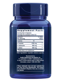 Thumbnail for Life Extension Branched Chain Amino Acids (BCAAs), leucine, isoleucine, valine, Promotes Muscle Recovery After Exercise, Gluten-Free, Non-GMO, 90 Capsules
