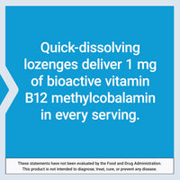 Thumbnail for Life Extension Vitamin B12 Methylcobalamin, Nerve Health Supplement, Cognitive Support, Energy Vitamin, methylcobalamin B12, 1 mg, Quick-Dissolving, Vegetarian, 60 lozenges