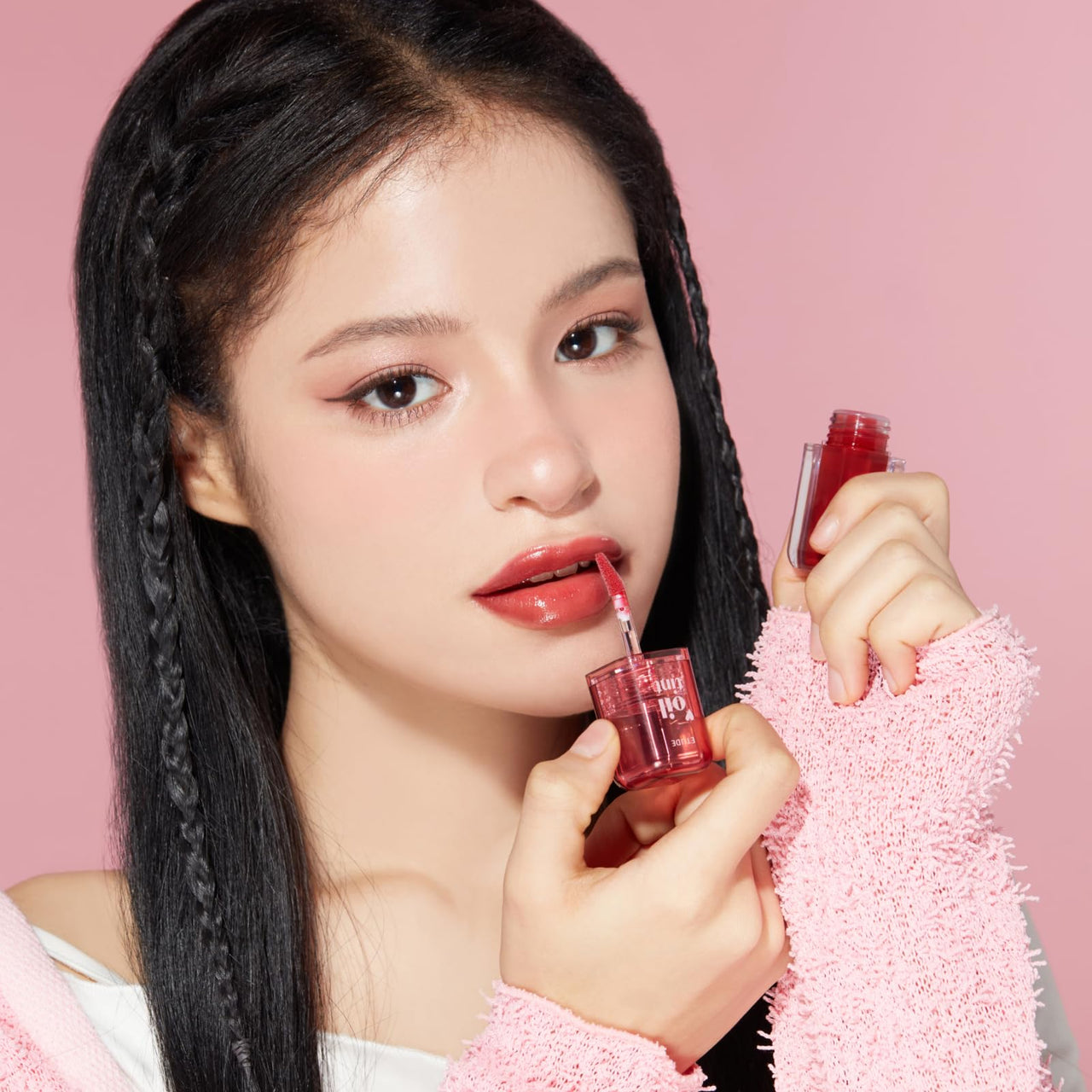 ETUDE Dear Darling Oil Tint #2 Plum Berry 4g | High Moisturizing and Strong Hydrating Lip Oil/Lip Gloss | Smooth and Moist Lips | Non-Sticky Lip Oil Tint For Dry Lips | K-beauty