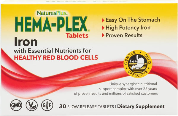 NaturesPlus Hema-Plex Iron Slow-Release Tablets