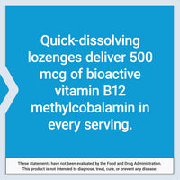 Thumbnail for Life Extension Vitamin B12 Methylcobalamin 500mcg - Vitamin B12 Supplement for General Energy and Brain Health - Sugar Free Vegetarian Lozenges Dissolve in Your Mouth - Once Daily - 100 Count