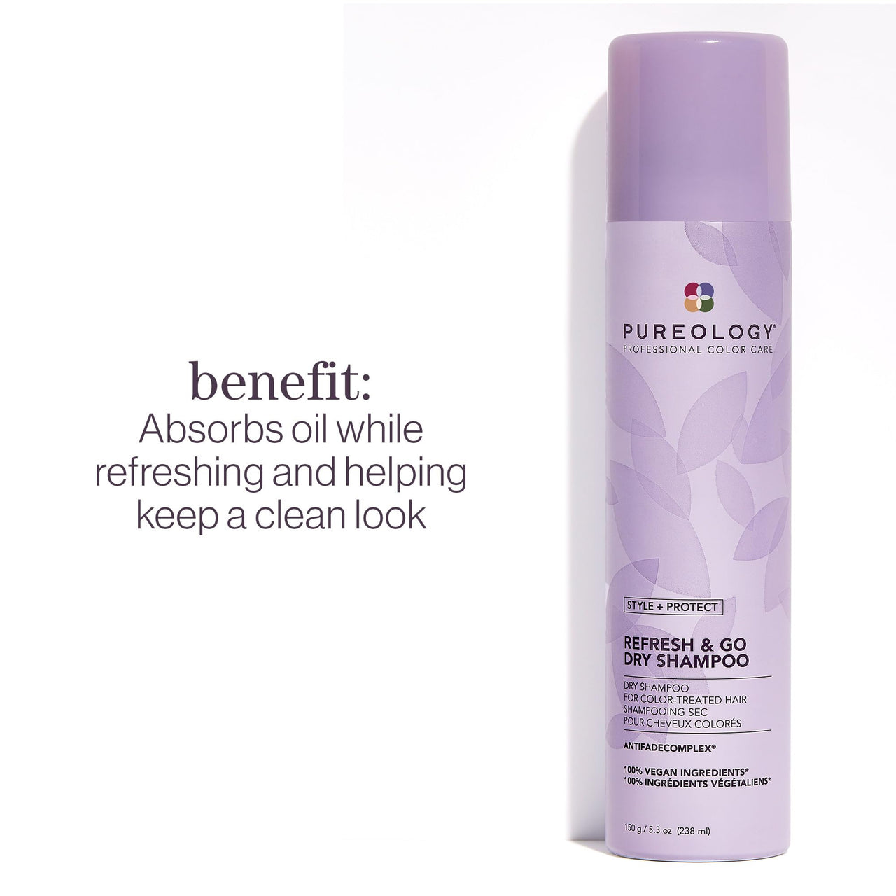 Pureology Style + Protect Refresh & Go Dry Shampoo | For Oily, Color-Treated Hair | Volumizing & Protective Dry Shampoo | Silicone-Free | Vegan | Updated Packaging | 1.2 Oz. |