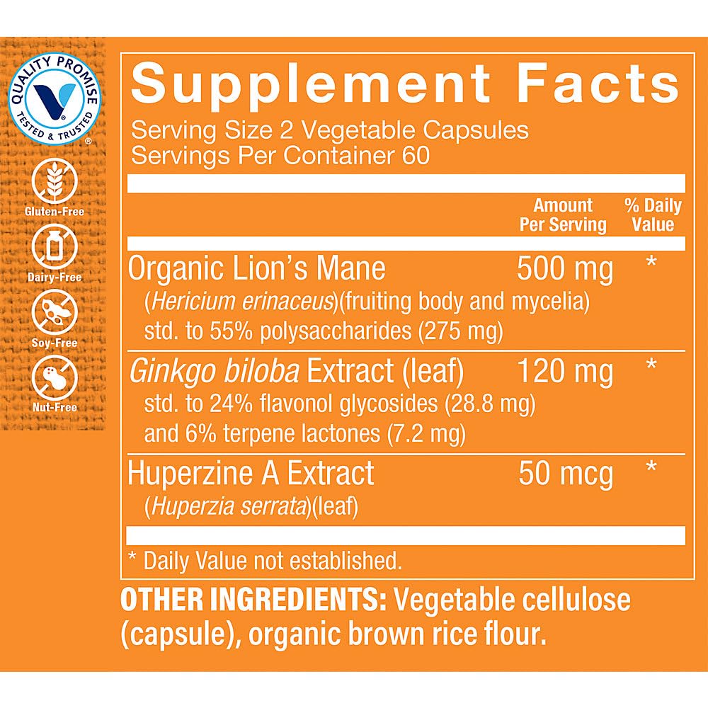 The Vitamin Shoppe Ginkgo Biloba - Memory Support, Mental Clarity & Circulation, Standardized Extract (120 Capsules)