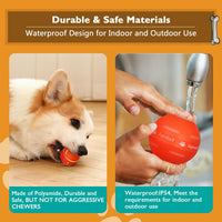 Thumbnail for PetDroid Interactive Dog Toys Dog Ball, [Newly Upgraded] Durable Motion Activated Automatic Rolling Ball Toys for/Small/Medium/Large Dogs,USB Rechargeable(Orange)