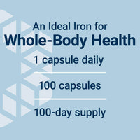 Thumbnail for Life Extension Iron Protein Plus, Iron Protein succinylate, absorbable Iron Supplement for Whole-Body Health, Non-GMO, Gluten-Free, Vegetarian, 100 Capsules