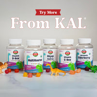 Thumbnail for KAL Vitamin D-Rex - Vitamin D Gummies for Kids - Kids Vitamin D3 - Peach, Mango, and Strawberry Flavors - Immune, Heart, Bone & Oral Support - Vegetarian, Gluten Free - 60 Servings, 60 Gummies