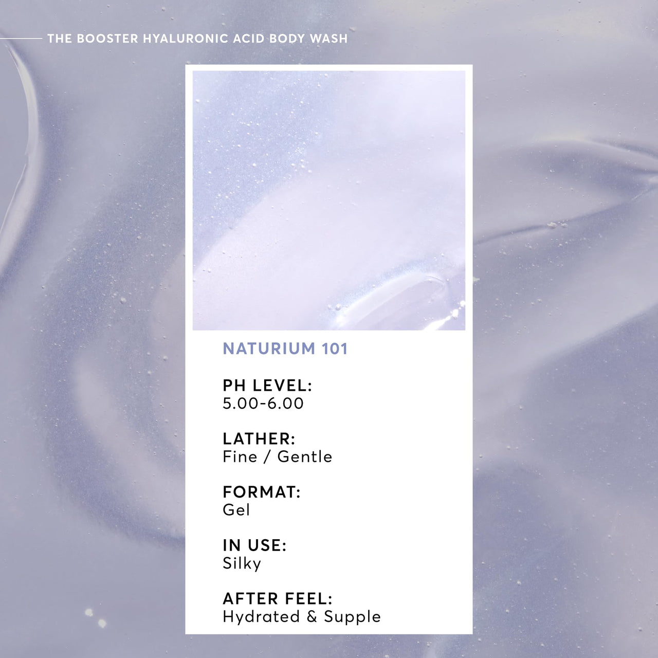 Naturium The Booster Hyaluronic Acid Body Wash, Hydrating & Moisturizing plus Minimizes Dryness, with Glycerin & Vitamin B5, 16.9 oz