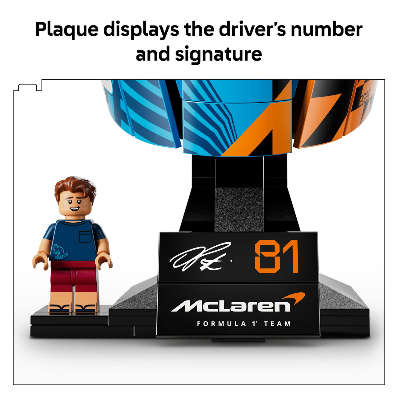LEGO Editions McLaren MasterCard F1 Team Oscar Piastri Helmet - Building Set for Teens, Ages 14+ - F1 Bedroom, Office or Shelf Decor for Fans - Gift for Teenage Boys & Girls - 43017