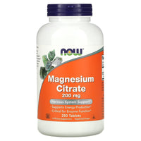 Thumbnail for NOW Foods - Magnesium Citrate 200 mg 250 tabs (Pack of 2)