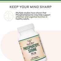 Thumbnail for PhosphatidylSerine Supplement 300mg Per Serving, 120 Capsules (Phosphatidyl Serine Complex) by Double Wood