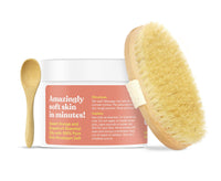 Thumbnail for ASUTRA Dead Sea Salt Essential Oil Body Scrub Exfoliator and Dry Brush Bundle (Vitamin C), 16 oz - Ultra Hydrating, Gentle, & Moisturizing - Coconut, Sweet Orange, Grapefruit, and Lemon Oils
