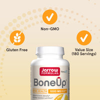 Thumbnail for Jarrow Formulas BoneUp for Bone Density - Vitamin D3 and K2, Calcium Support, 240 Capsules, Provides Skeletal Nutrition, Up to 40 Days Supply