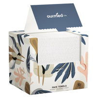 Thumbnail for Ourmed Life Face Towels, Disposable Biodegradable Facial Towels for Sensitive Skin, Lint- free Face Wipes for Washing Face, Skincare and Makeup Remover, Dry Wipes, 10