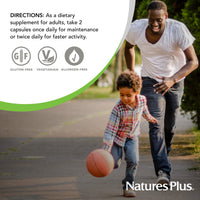 Thumbnail for NaturesPlus T Male - 60 Vegetarian Capsules - Promotes Muscle Gain & Stamina, Mood Enhancer - Gluten Free - 30 Total Servings