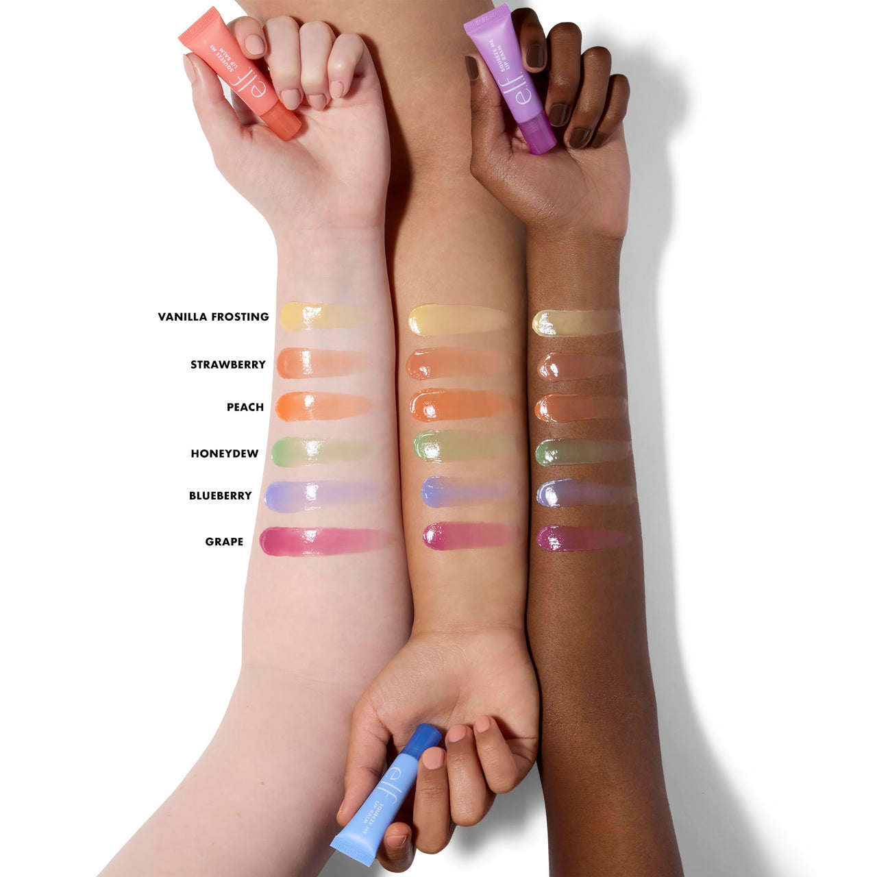 e.l.f. Squeeze Me Lip Balm, Moisturizing Lip Balm For A Sheer Tint Of Color, Infused With Hyaluronic Acid, Vegan & Cruelty-free, Peach