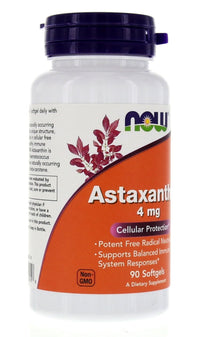 Thumbnail for NOW Foods Astaxanthin 4mg 90 Softgels (Cellular Protection) (Pack of 2)