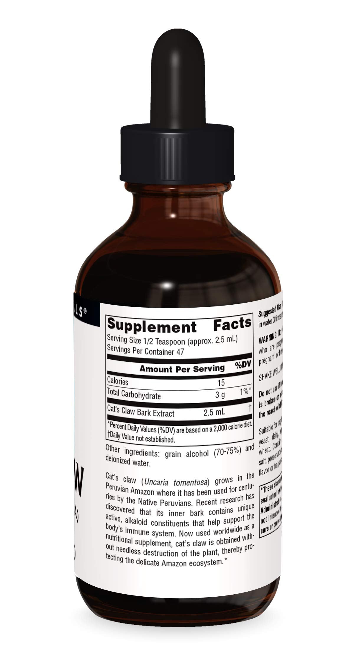 Source Naturals Cat's Claw Liquid Extract, UNA de Gato - for Immune System Support - 4 Fluid oz