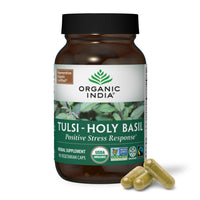 Thumbnail for ORGANIC INDIA Tulsi Herbal Supplement - Holy Basil, Immune Support, Adaptogen, Supports Healthy Stress Response, Vegan, Gluten-Free, Kosher, USDA Certified Organic, Non-GMO - 90 Capsules