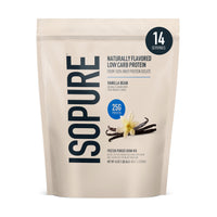 Thumbnail for Isopure Low Carb 100% Pure Whey Isolate Protein Powder, Lactose Free, Gluten Free, With Vitamins, Vanilla Bean, 25g Protein Per Serving, 1 Lb, 14 Servings (Packaging May Vary)