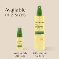 Thumbnail for Aveeno Daily Moisturizing Dry Body Oil Mist with Oat & Jojoba Oil for Dry, Rough, Sensitive Skin, Lightweight, Non-Greasy, Body Spray, Paraben, Silicone & Phthalate-Free, 6.7 fl oz