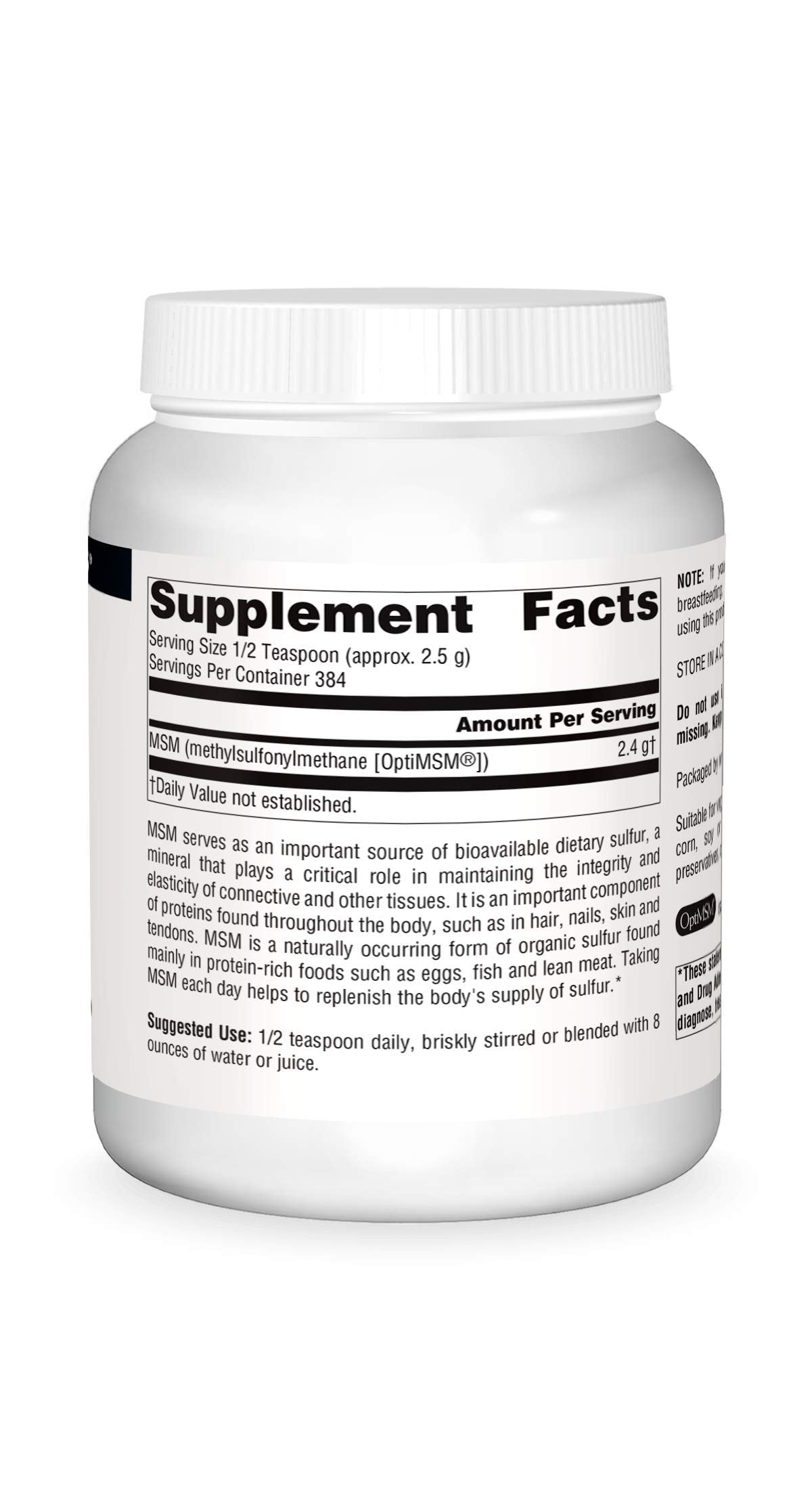 Source Naturals MSM (Methylsulfonylmethane) Net WT. 35 Ounce (1,000 Grams) - Powder