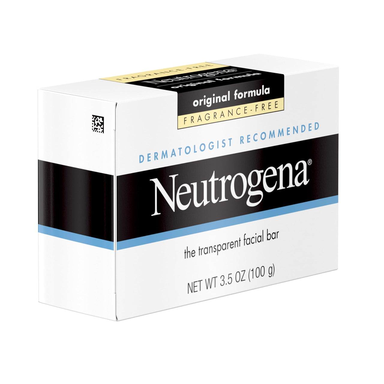 Neutrogena Original Transparent Facial Cleansing Bar, Fragrance-Free Glycerin Face Wash Bar Soap for Gentle Daily Cleansing, Hypoallergenic & Dye-Free Pure Facial Soap, 3.5 oz