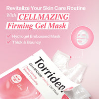 Thumbnail for Torriden CELLMAZING Collagen Firming Gel Sheet Mask for Face Only (4 Pack) | Smoother, Firmer-Looking Skin with 5D Collagen Complex | Korean Facial Mask