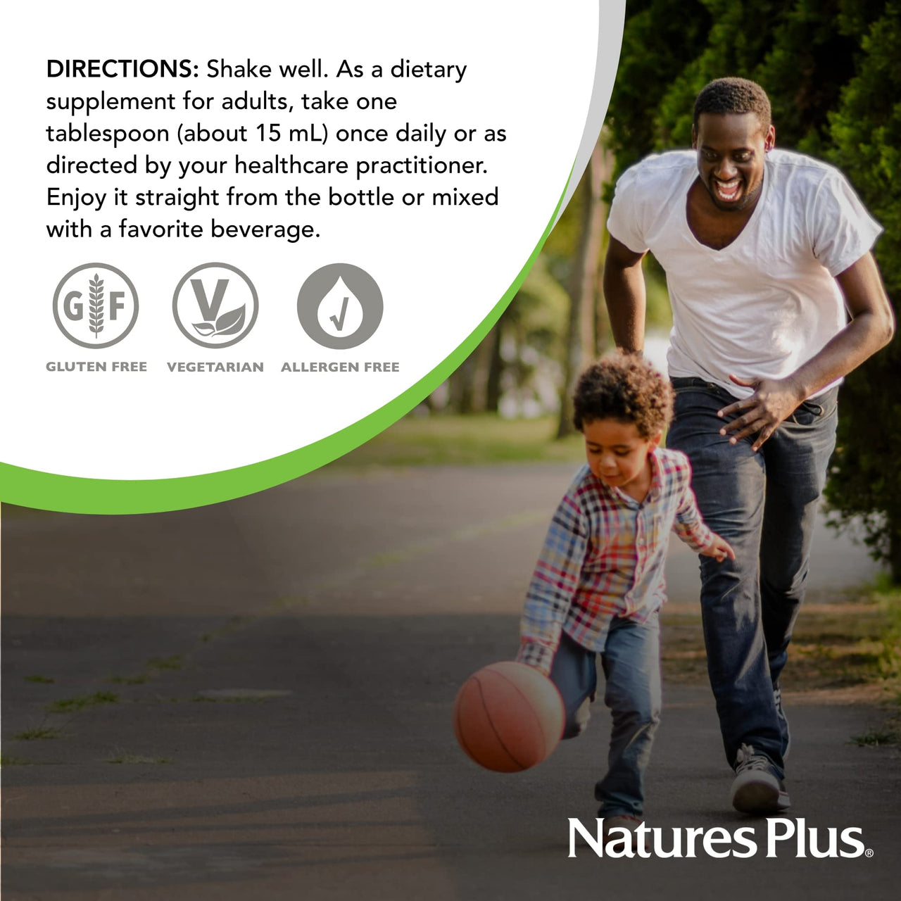 NaturesPlus Liquid Sunshine Vitamin D3 - 16 fl oz - Tropical Citrus Flavor - Bone Health & Immune System Support - Vegetarian - 32 Servings