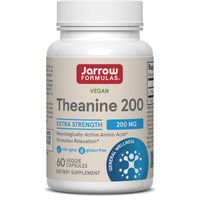Thumbnail for Jarrow Formulas Extra Strength L Theanine 200mg Dietary Supplement that Promotes Relaxation, Supplement for Relaxation Support, 60 Veggie Capsules, 60 Day Supply