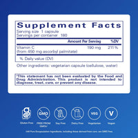 Thumbnail for Pure Encapsulations Ascorbyl Palmitate | Vitamin C Supplement to Support Iron Absorption and a Healthy Immune System* | 180 Capsules