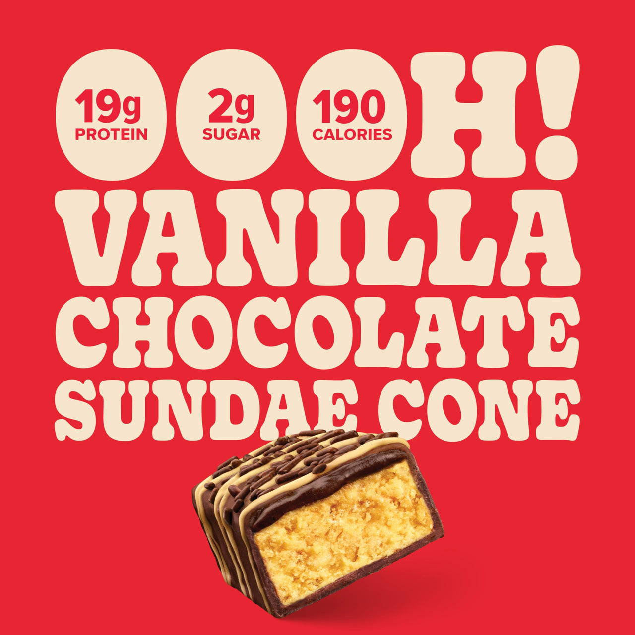 Pure Protein Sundae Cone Protein Bars – 20g Protein, 3g Sugar, 190 Calories (12 count) Low Sugar* High Protein Snack - Gluten Free - Perfect for a Healthy Snack