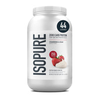 Thumbnail for Isopure Zero Carb 100% Pure Whey Isolate Protein Powder, Gluten Free, With Vitamins, Strawberries & Cream, 25g Protein Per Serving, 3 Lbs, 44 Servings (Packaging May Vary)